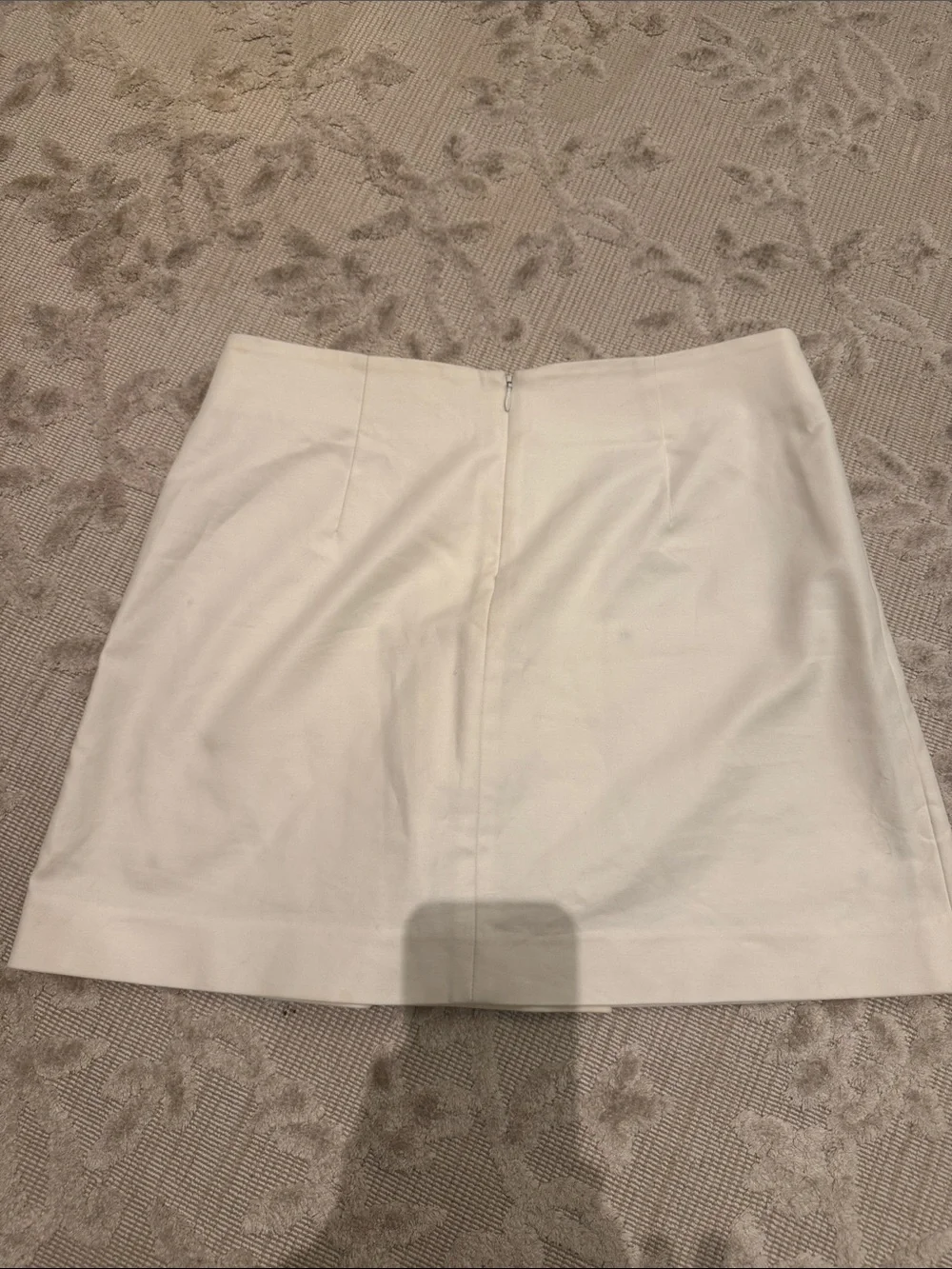 Veronica Beard White Patch-Pocket Mini Skirt